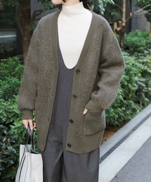 FORK&SPOON | FORK&SPOON　ブークレ接結カーディガン(カーディガン/ボレロ)