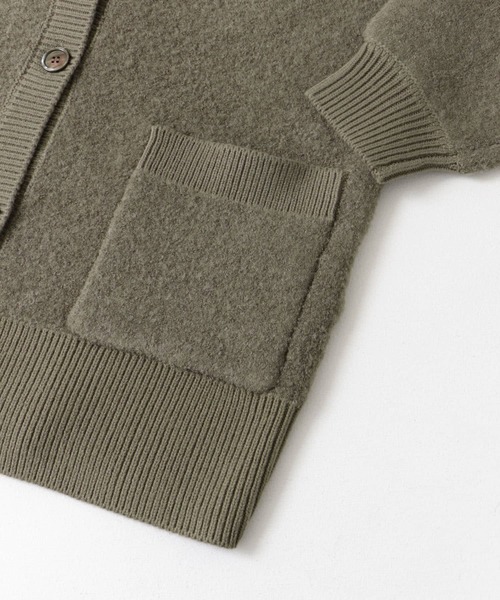 FORK&SPOON(フォークアンドスプーン)の「FORK&SPOON ブークレ接結カーディガン(カーディガン/ボレロ・レディース・モカ/チャコールグレー・1)」の15枚目の写真