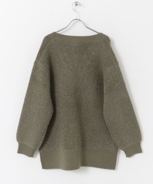 FORK&SPOON(フォークアンドスプーン)の「FORK&SPOON ブークレ接結カーディガン(カーディガン/ボレロ・レディース・モカ/チャコールグレー・1)」の16枚目の写真