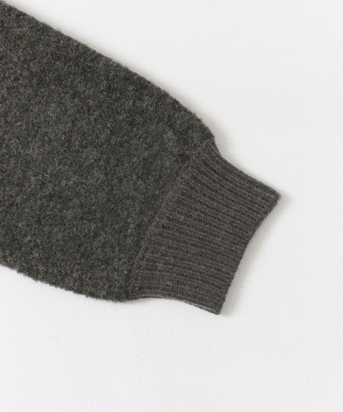 FORK&SPOON(フォークアンドスプーン)の「FORK&SPOON ブークレ接結カーディガン(カーディガン/ボレロ・レディース・モカ/チャコールグレー・1)」の18枚目の写真