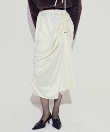 SORIN | Leather Like Satin Random Drape Skirt(スカート)