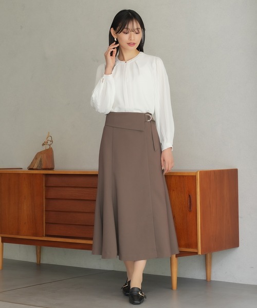 TRUDEA（トルディア）の「ウエストラペルフレアスカート（スカート・レディース・ブラウン/モカ/ブラック/チャコールグレー・SMALL/MEDIUM/LARGE）」の10枚目の写真