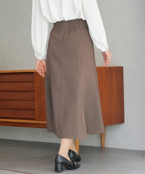 TRUDEA（トルディア）の「ウエストラペルフレアスカート（スカート・レディース・ブラウン/モカ/ブラック/チャコールグレー・SMALL/MEDIUM/LARGE）」の9枚目の写真