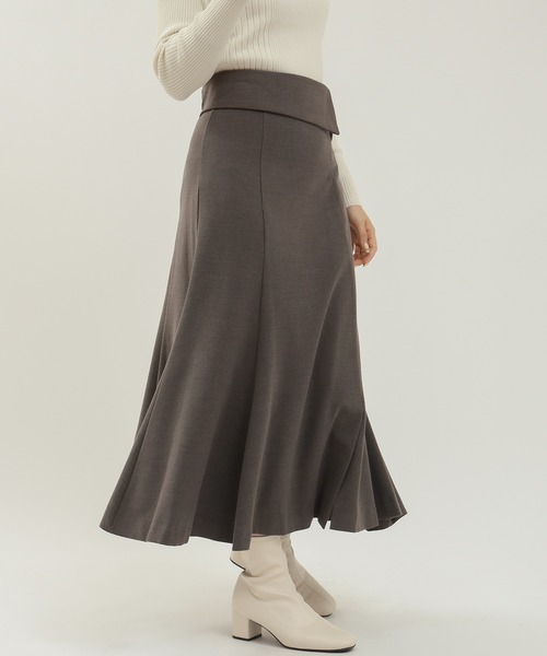 TRUDEA（トルディア）の「ウエストラペルフレアスカート（スカート・レディース・ブラウン/モカ/ブラック/チャコールグレー・SMALL/MEDIUM/LARGE）」の15枚目の写真