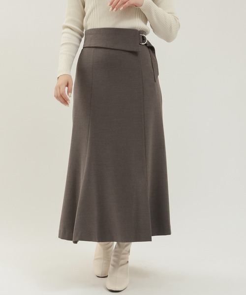 TRUDEA（トルディア）の「ウエストラペルフレアスカート（スカート・レディース・ブラウン/モカ/ブラック/チャコールグレー・SMALL/MEDIUM/LARGE）」の12枚目の写真
