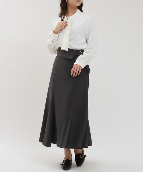 TRUDEA（トルディア）の「ウエストラペルフレアスカート（スカート・レディース・ブラウン/モカ/ブラック/チャコールグレー・SMALL/MEDIUM/LARGE）」の21枚目の写真