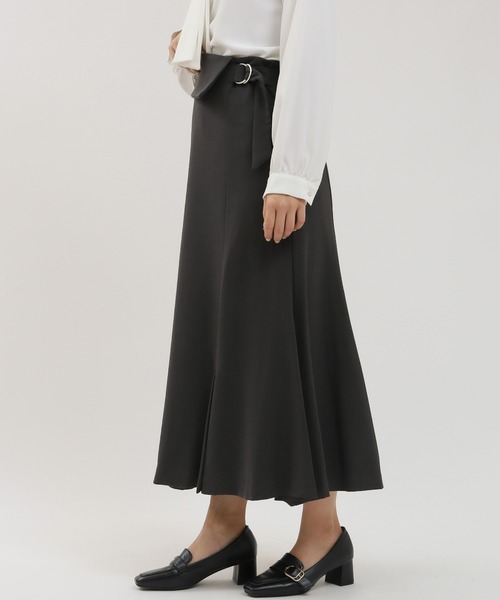 TRUDEA（トルディア）の「ウエストラペルフレアスカート（スカート・レディース・ブラウン/モカ/ブラック/チャコールグレー・SMALL/MEDIUM/LARGE）」の18枚目の写真