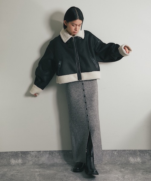【完売必至】SELF PORTRAIT ビスコースニットミディスカート 完売必至】SELF PORTRAIT ビスコースニットミディスカート