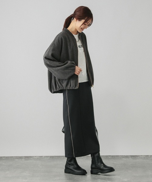 GLOBAL WORK（グローバルワーク）の「軽やかストレッチZIPブルゾン