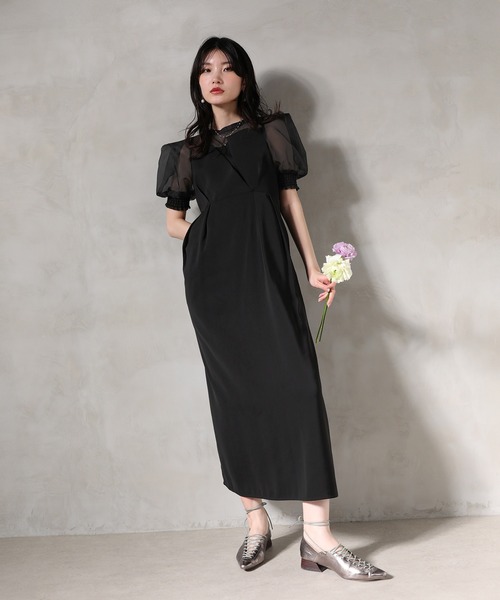 Kana（カナ）の「ビスチェ ワンピース ドレス パーティー 結婚式 お呼ばれ オケージョン（ドレス・レディース・ベージュ/グレー/ブラック/ライトカーキ・M/S/L）」の12枚目の写真