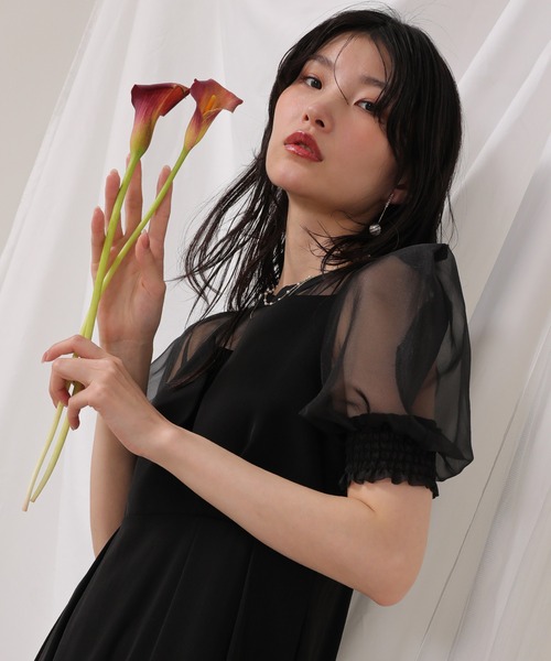 Kana（カナ）の「ビスチェ ワンピース ドレス パーティー 結婚式 お呼ばれ オケージョン（ドレス・レディース・ベージュ/グレー/ブラック/ライトカーキ・M/S/L）」の10枚目の写真