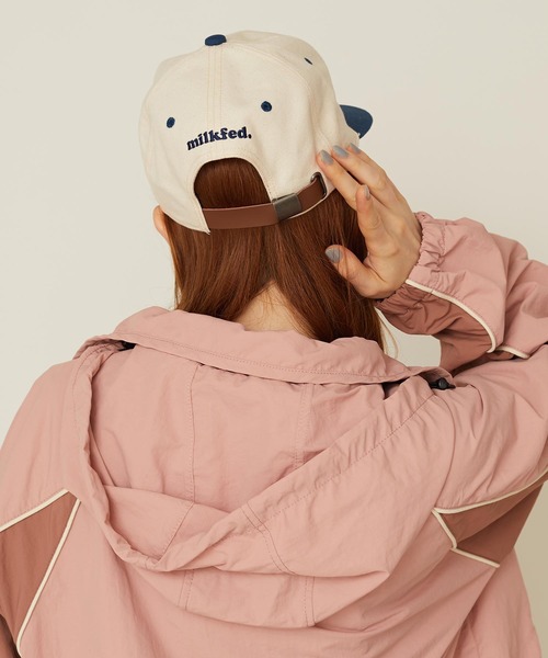 MILKFED.(ミルクフェド)の「OUI CAP(キャップ・レディース・オフホワイト/ブラック/ライトピンク・ONE SIZE)」の6枚目の写真