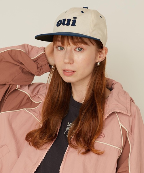 MILKFED.(ミルクフェド)の「OUI CAP(キャップ・レディース・オフホワイト/ブラック/ライトピンク・ONE SIZE)」の4枚目の写真