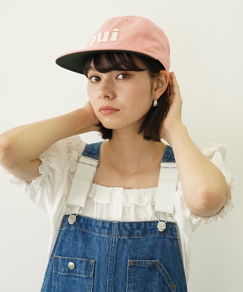 MILKFED.(ミルクフェド)の「OUI CAP(キャップ・レディース・オフホワイト/ブラック/ライトピンク・ONE SIZE)」の9枚目の写真