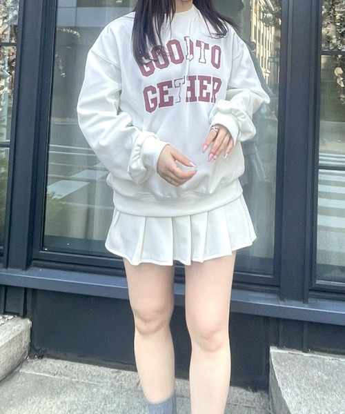 LAC-VERT（ラック・ヴェール）の「スウェット+プリーツスカートセットアップ【動画あり】（セットアップ・レディース・グレー/ネイビー/ホワイト・LARGE/MEDIUM）」の18枚目の写真