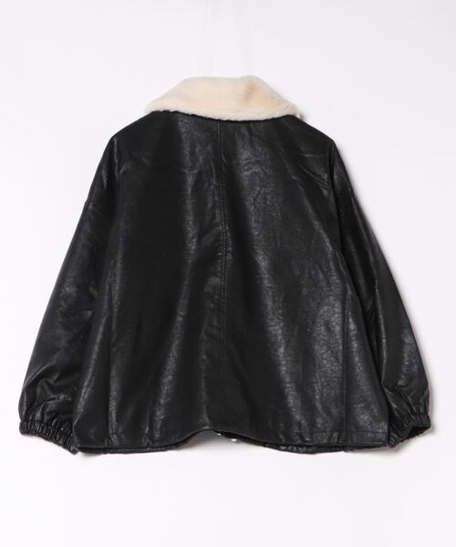 y/m by misato(イムバイミサト)の「フェイクファー襟付きフェイクレザーブルゾン(ブルゾン・レディース・ブラック・FREE)」の14枚目の写真