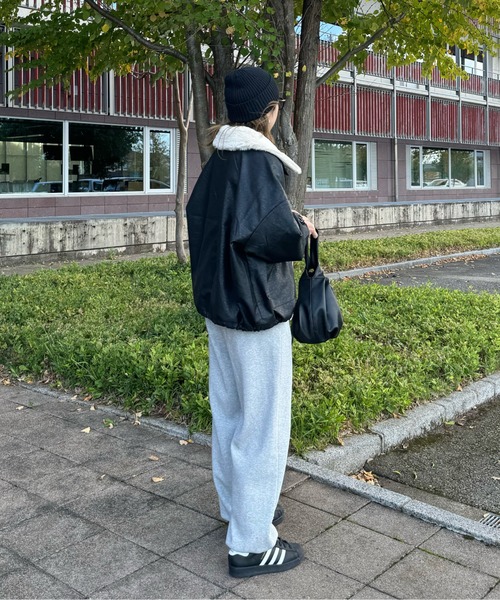 y/m by misato(イムバイミサト)の「フェイクファー襟付きフェイクレザーブルゾン(ブルゾン・レディース・ブラック・FREE)」の13枚目の写真