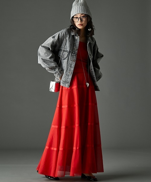 GEVS.（ジェイヴィス）の「綿100％ビッグシルエットデニムジャケット ＜大きいサイズ有＞GEVS.（デニムジャケット・レディース・グレー系/ブルー系・M/L/LL/3L/4L/5L）」の10枚目の写真