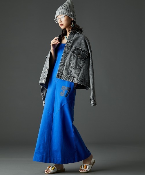 GEVS.（ジェイヴィス）の「綿100％ビッグシルエットデニムジャケット ＜大きいサイズ有＞GEVS.（デニムジャケット・レディース・グレー系/ブルー系・M/L/LL/3L/4L/5L）」の13枚目の写真