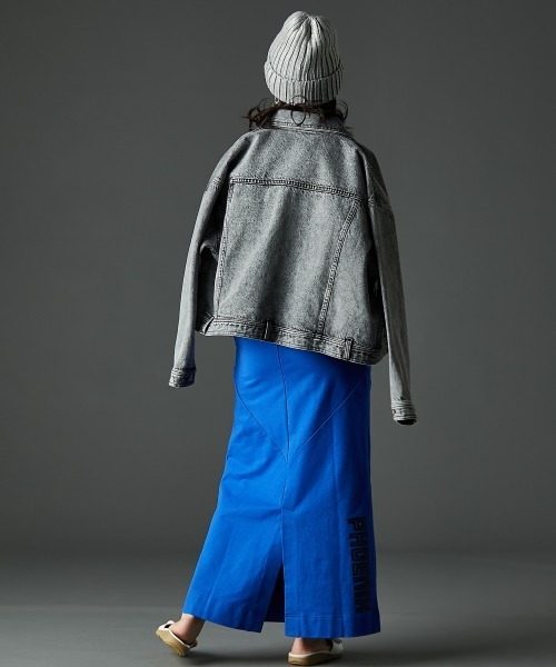 GEVS.（ジェイヴィス）の「綿100％ビッグシルエットデニムジャケット ＜大きいサイズ有＞GEVS.（デニムジャケット・レディース・グレー系/ブルー系・M/L/LL/3L/4L/5L）」の14枚目の写真