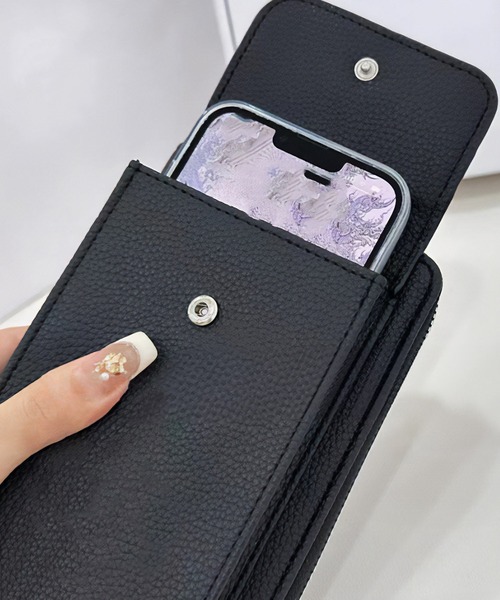 LOWO（ロワ）の「スマホショルダーバッグ マルチポーチ付き（ショルダーバッグ・レディース・ベージュ/イエロー/ブルー/ブラック・FREE）」の6枚目の写真