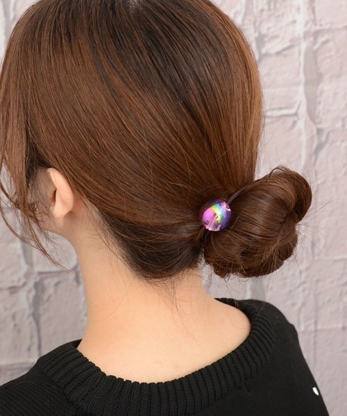 Mayree(メイリー)の「【float】オーロラ カラフル ボール ヘアゴム(ヘアゴム・レディース・クリア/グリーン/ピンク/パープル・FREE)」の9枚目の写真