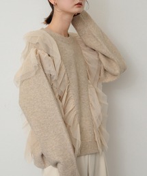 SENSE OF PLACE by URBAN RESEARCH | チュールドッキングフリルセーター(ニット/セーター)
