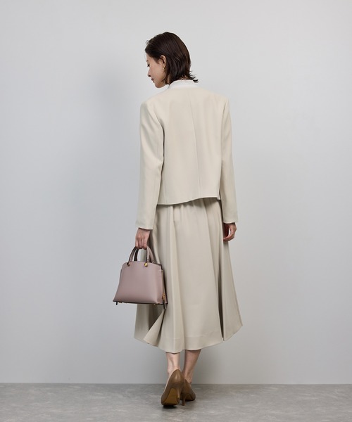 トリアセダブルクロスクルーネックジャケット/イージーケア（ノー