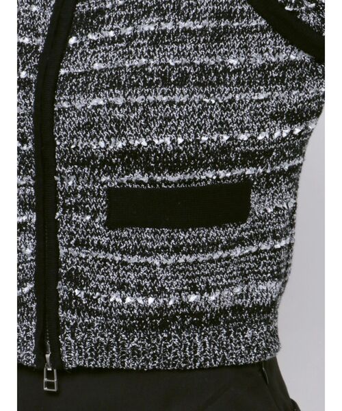 EMODA（エモダ）の「ツイードクロップジップニット（ニット/セーター・レディース・レッド/ネイビー/ブラック・FREE）」の6枚目の写真