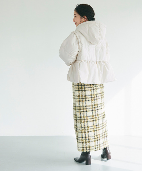 coca(coca)(コカ)の「ギャザー中綿アウター(ブルゾン・レディース・ライトベージュ/アイボリー/ブラック・M/L)」の20枚目の写真