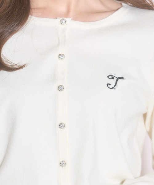 tocco closet（トッコ　クローゼット）の「【ZOZO限定】tocco closetロゴエンブロイダリー×ビジューパールカーディガン（カーディガン/ボレロ・レディース・オフホワイト/ボルドー/ブラック・M）」の18枚目の写真