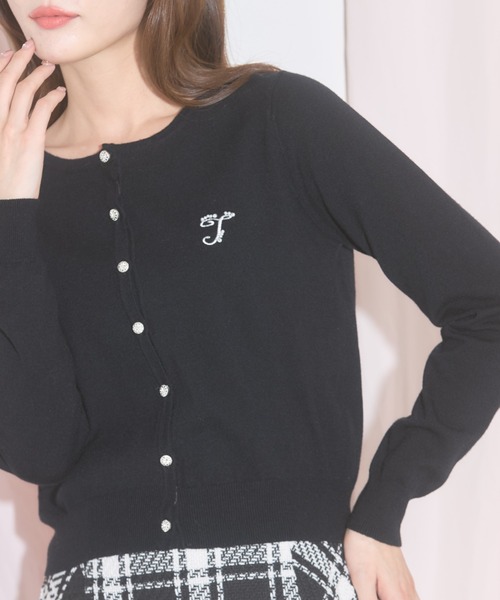 ZOZO限定】tocco closetロゴエンブロイダリー×ビジューパール