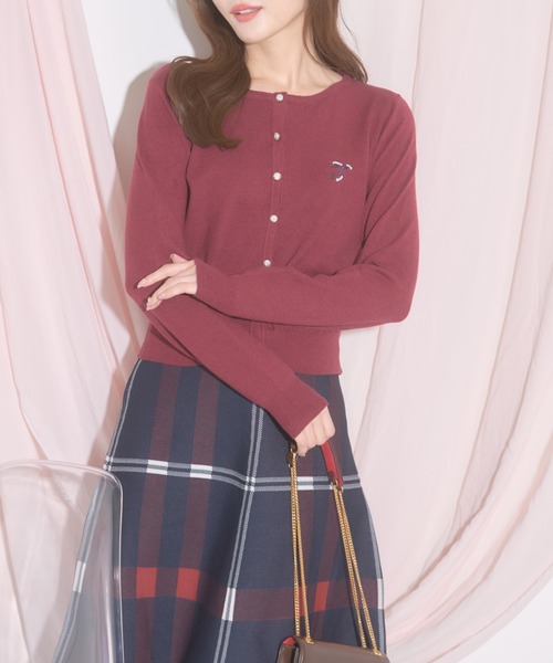 ZOZO限定】tocco closetロゴエンブロイダリー×ビジューパール