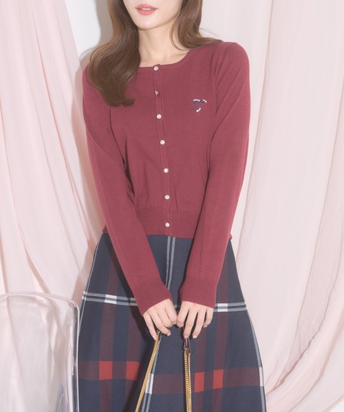 ZOZO限定】tocco closetロゴエンブロイダリー×ビジューパール