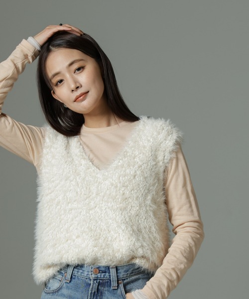 ファンシーシャギーニットベスト（ベスト）｜nano･universe（ナノユニバース）