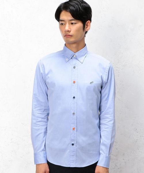 green label relaxing（グリーンレーベルリラクシング）の「【WEB限定】★★B/CRA P/OX EMBRO BD シャツ（シャツ/ブラウス・メンズ・ホワイト/ロイヤルブルー・X-LARGE/X-SMALL/MEDIUM/LARGE/SMALL）」の4枚目の写真