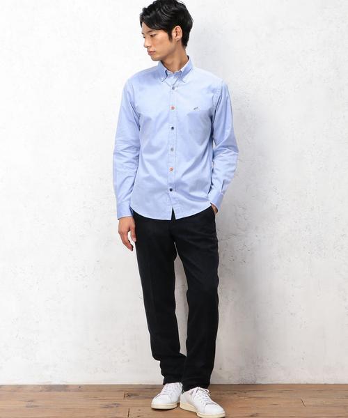 green label relaxing（グリーンレーベルリラクシング）の「【WEB限定】★★B/CRA P/OX EMBRO BD シャツ（シャツ/ブラウス・メンズ・ホワイト/ロイヤルブルー・X-LARGE/X-SMALL/MEDIUM/LARGE/SMALL）」の6枚目の写真