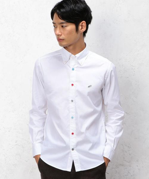 green label relaxing（グリーンレーベルリラクシング）の「【WEB限定】★★B/CRA P/OX EMBRO BD シャツ（シャツ/ブラウス・メンズ・ホワイト/ロイヤルブルー・X-LARGE/X-SMALL/MEDIUM/LARGE/SMALL）」の14枚目の写真