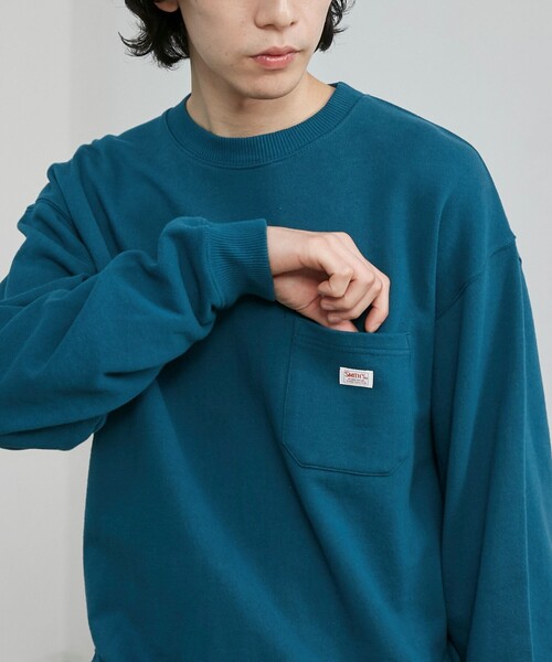 SMITH'S(スミス)の「SMITH’S(スミス)別注 バック刺繍ポケットスウェット(スウェット・メンズ・コバルトブルー/ホワイト/ブラック・S/M/L/XL)」の10枚目の写真