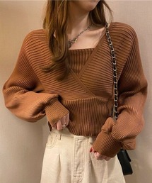 レイヤード風ドルマンニット