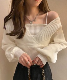 レイヤード風ドルマンニット