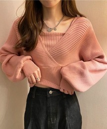 レイヤード風ドルマンニット