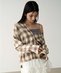 LILY BROWN | ボウタイ付きオーバーネルシャツ(シャツ/ブラウス)