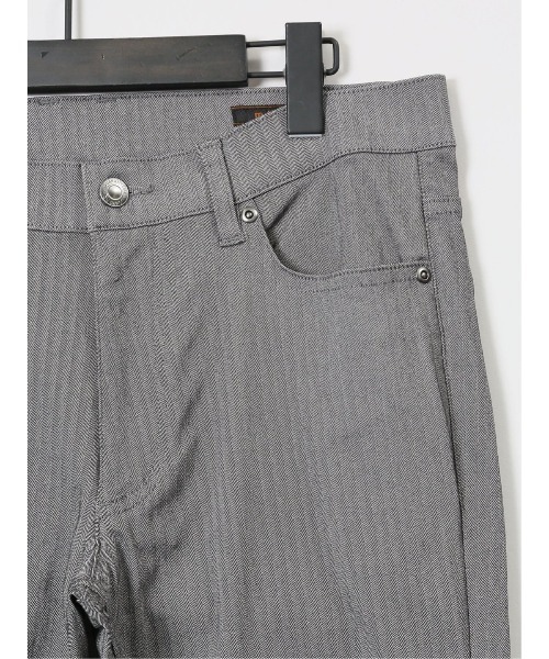 m.f.editorial（エムエフエディトリアル）の「【ストレッチ　マシンウォッシャブル】m.f.エディトリアル メンズ クロスストレッチ スリムパンツ ヘリンボン（チノパンツ・メンズ・グレー系その他2/ネイビー・MEDIUM/LARGE/X-LARGE/S）」の10枚目の写真