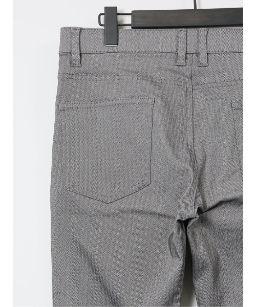 m.f.editorial（エムエフエディトリアル）の「【ストレッチ　マシンウォッシャブル】m.f.エディトリアル メンズ クロスストレッチ スリムパンツ ヘリンボン（チノパンツ・メンズ・グレー系その他2/ネイビー・MEDIUM/LARGE/X-LARGE/S）」の12枚目の写真