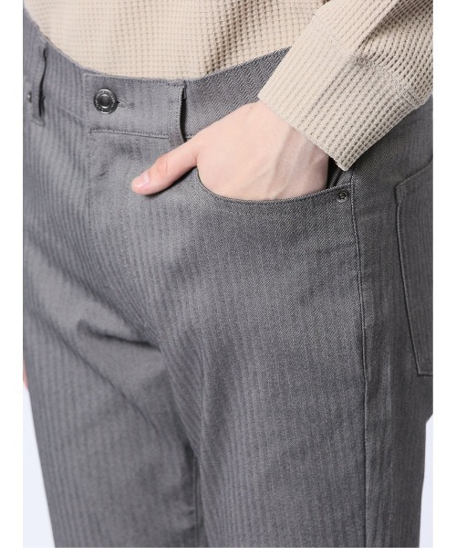 m.f.editorial（エムエフエディトリアル）の「【ストレッチ　マシンウォッシャブル】m.f.エディトリアル メンズ クロスストレッチ スリムパンツ ヘリンボン（チノパンツ・メンズ・グレー系その他2/ネイビー・MEDIUM/LARGE/X-LARGE/S）」の20枚目の写真