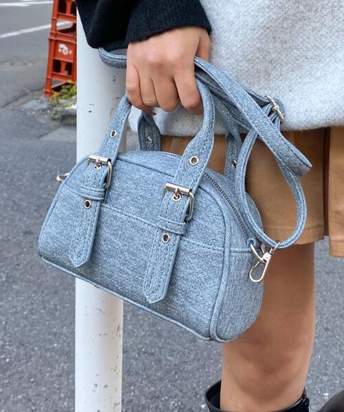 WEGO（ウィゴー）の「WEGO/ハトメハンドルミニボストンショルダー（ショルダーバッグ・レディース・レッド/ピンク/ブルー系その他/シルバー/ブラック・FREE）」の8枚目の写真