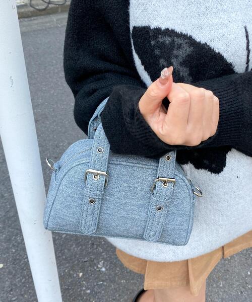 WEGO（ウィゴー）の「WEGO/ハトメハンドルミニボストンショルダー（ショルダーバッグ・レディース・レッド/ピンク/ブルー系その他/シルバー/ブラック・FREE）」の9枚目の写真