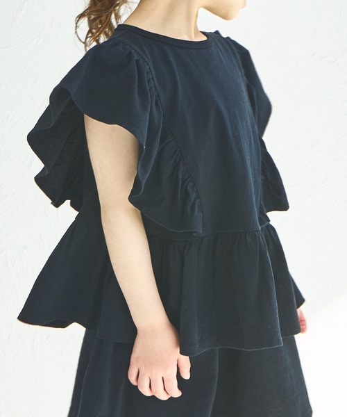 pairmanon（ペアマノン）の「【綿100%】ティアード見え フリルセットアップ（セットアップ・キッズ・ピンク系その他/ライトブルー/グリーン系その他/パープル/ブラック/ブラウン・130/90/100/110/140/120/150）」の19枚目の写真