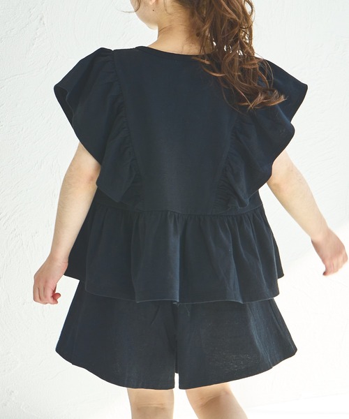 pairmanon（ペアマノン）の「【綿100%】ティアード見え フリルセットアップ（セットアップ・キッズ・ピンク系その他/ライトブルー/グリーン系その他/パープル/ブラック/ブラウン・130/90/100/110/140/120/150）」の20枚目の写真